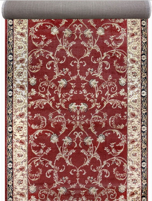 Traversa Hol, Model Lotos 523/210,Festonata, Latime 200 cm, Rosu/Grena [6]