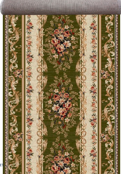 Traversa Hol, Model Lotos 535/310, Festonata, Latime 60 cm, Verde [1]