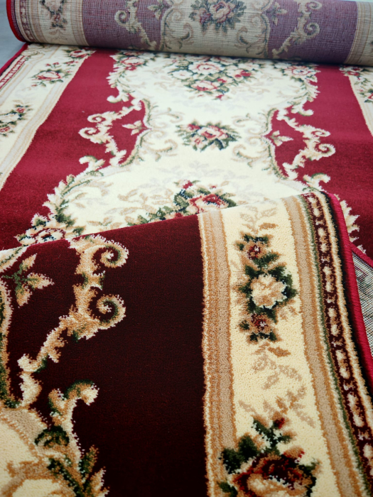 Traversa Hol, Model Lotos 574/210, Festonata Latime 80 cm, Rosu [3]