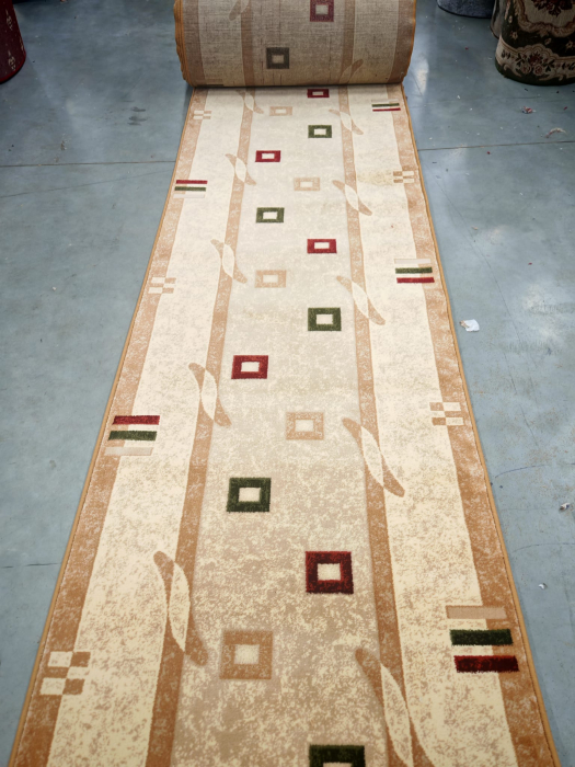 Traversa Hol, Model Lotos 579/110, Festonata la capete, Latime 80 cm, Crem/Bej - Lotos [4]