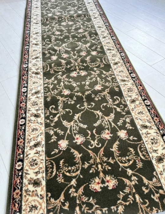 Traversa Hol, Model Lotos 523, Verde, Latime 120 cm, Festonata la capete [8]