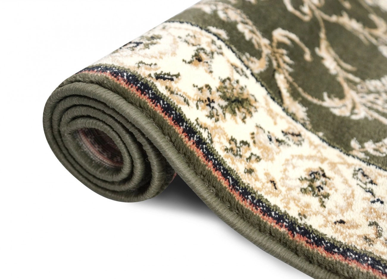Traversa Hol, ModelLotos 523, Verde, Latime 120 cm, Festonata la capete [3]