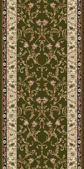 Traversa Hol, Model Lotos 523/310, Verde, Latime 70 cm, Festonata la capete [6]