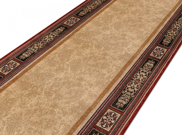 Traversa Hol/Pensiune/Hotel/Biserica, Model Lotos 518/120, Latime 60 cm, Rosu Grena/Bej, Festonata la capete [4]
