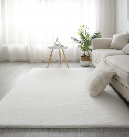 Covor Blanita Living/Dormitor, Model LOP 060, Antiderapant Soft, Alb [3]