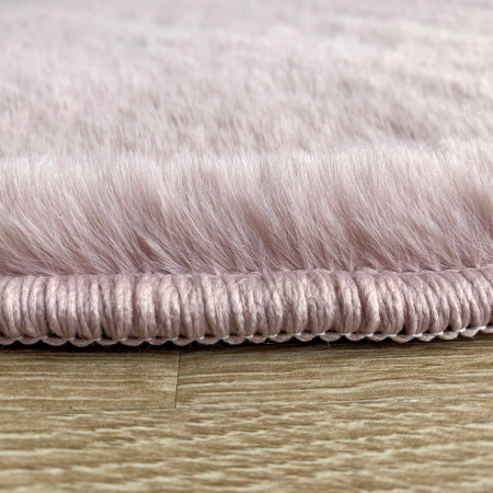 Covor Pufos, Model Blanita Rotund Antiderapant, Soft LOP 020, Roz [1]