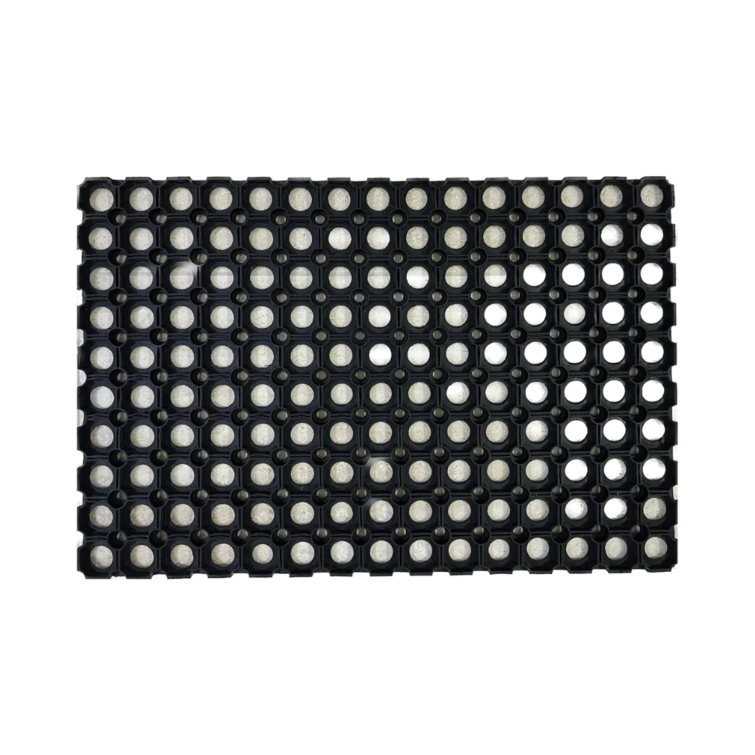 Covorase intrare - Covoras Intrare Model Domino, Negru, Antiderapant, Antialergic, Cauciuc