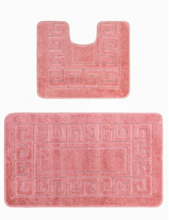 Set 2 Covorase antiderapante de baie, Ethnic 2580 Roz, Diverse Marimi [5]