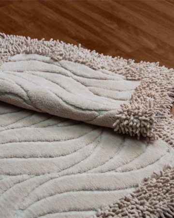 Covor baie, Rombs 14, Covor 100% Bumbac, Dimensiunea 60x100 cm, Cappuccino [1]