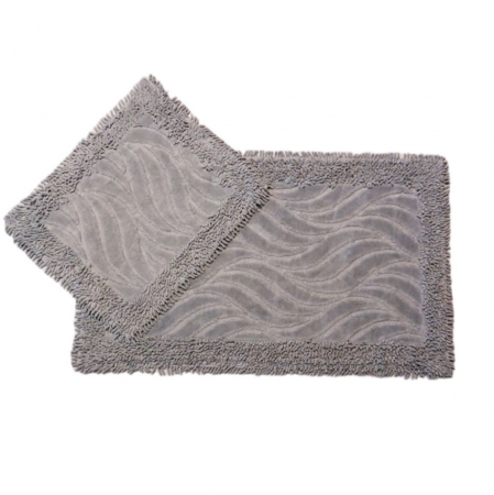 Covor baie, Rombs 14, Covor 100% Bumbac, Dimensiunea 60x100 cm, Gri [0]