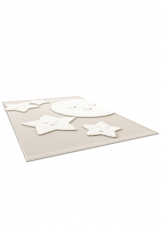 Covor Belgian cu efect 3D, Interior/Exterior, Model 15574/663, Colectia Richmond, Crem [2]