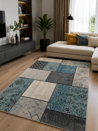 Covoare Premium - Covor Belgian, Valencia 22221/454, Turcoaz, 160x230 cm