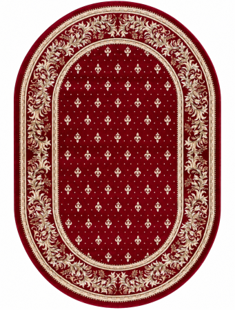 Covoare Bisericesti - Covor Bisericesc, Model 15033/210 Oval, Rosu/Grena