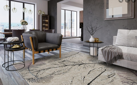 Covoare Living - Covor BOHO, Model 59EME, Crem/Gri , 3210 gr/mp