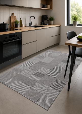 Covoare Living - Covor Bucatarie, Model Iuta, Lineo  A010/K704, Gri
