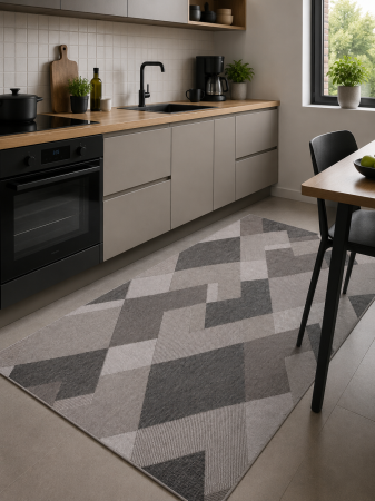 Covoare Living - Covor Bucatarie, Model Iuta, Lineo  A906/K708 Gri