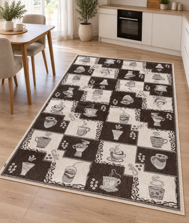 Covoare Living - Covor Bucatarie, Model Iuta, Natura 950/91, Maro