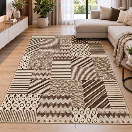 Covoare Living - Covor Bucatarie, Natura 19210/19, Crem/Maro