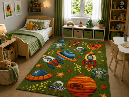Covoare - Covor Camera Copil, Model Cosmos 11200/130, Verde