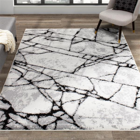 Covoare Living - Covor Living/Dormitor Abstract, Model Cappuccino 16102/610, Gri