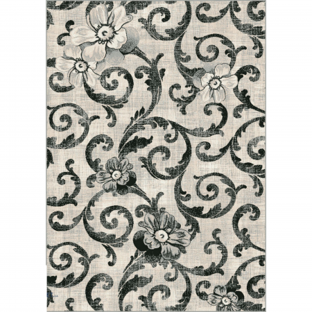 Covoare clasice - Covor Model Cappuccino 16003-81, Gri, Inaltime Fir 7 mm, Antialergic, Polipropilena, Living, Dormitor, Sufragerie, Birou