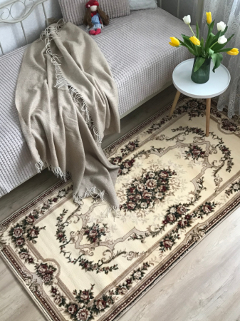 Covor Clasic Sufragerie/Dormitor, Model Lotos 574/100, Crem/Bej [5]
