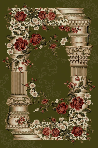 Covoare Living - Covor Sufragerie, Model Coloane 532/310, Dreptunghiular, Verde