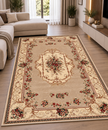 Covoare Living - Covor Clasic, Model 507/100 Dreptunghiular, Crem