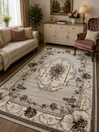 Covoare Living - Covor Clasic, Model 507/100 Dreptunghiular, Crem