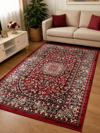 Covoare Living - Covor Clasic Queen 07288,  Model Oriental, Rosu