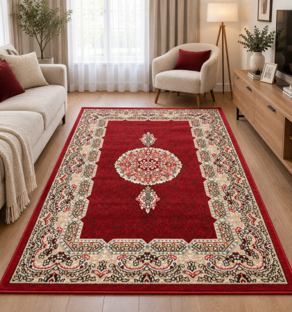 Covoare Living - Covor Clasic Queen 12165,  Model Oriental, Rosu