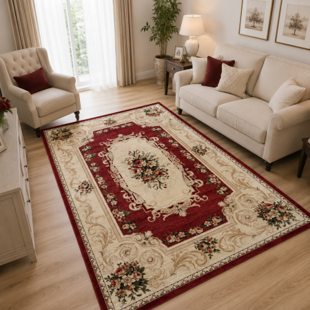 Covoare Living - Covor Clasic Sufragerie/Dormitor, Model 535/210, Rosu
