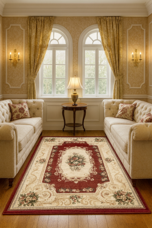 Covoare Living - Covor Clasic Sufragerie/Dormitor, Model 535/210, Rosu