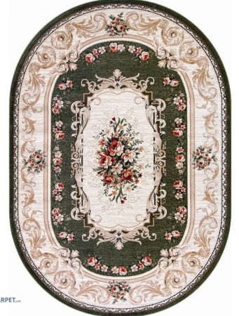 Covor Clasic Sufragerie, Model 535/310, Dreptunghiular, Verde [1]