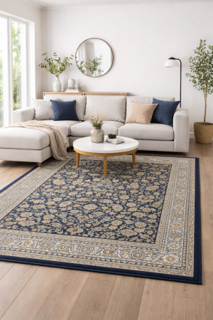 Covoare Moderne - Covor Clasic Sufragerie, Model Kasmar 8746/334, Albastru