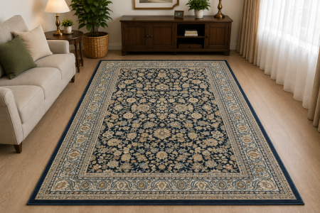 Covoare Living - Covor Clasic Sufragerie, Model Premium Kasmar 8746/334, Albastru