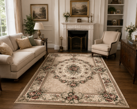 Covoare Living - Covor Clasic Sufragerie, Model Lotos 1529/110, Bej