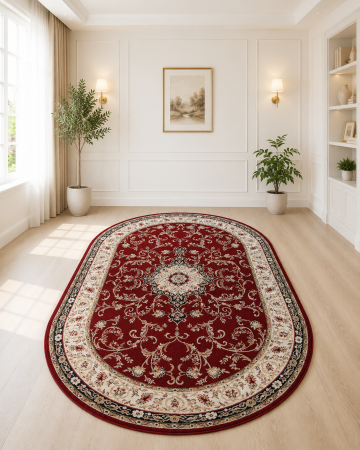 Covoare - Covor Clasic Sufragerie, Model Lotos 523/210, Oval