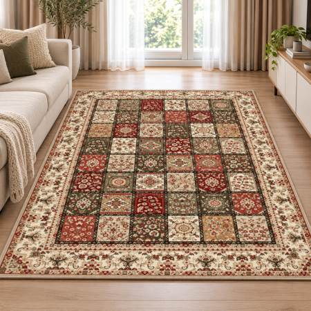 Covoare Dormitor - Covor Clasic Timbre 1518/110 Crem-Bej