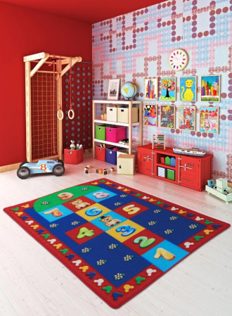 Covoare Copii - Covor Copii, Antiderapant, Sotron Hopscotch, Multicolor
