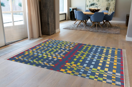 Covoare Living - Covor din Lână Modern Sufragerie, Model Cristal 8004, Multicolor