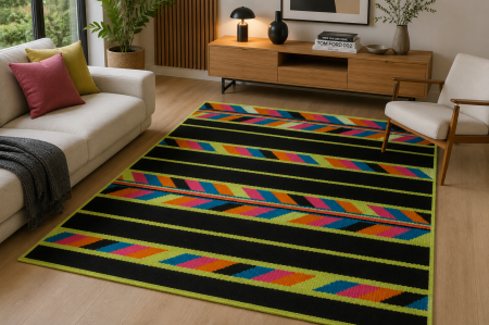 Covoare Living - Covor din Lână Modern Sufragerie, Model Cristal 8053, Multicolor