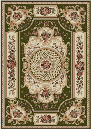 Covoare Living - Covor Dormitor/Living, Model Lotos 531/330, Bej/Verde