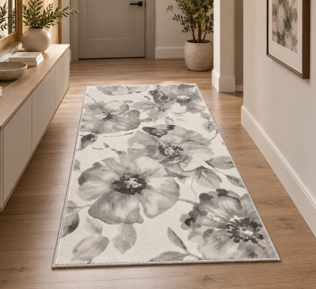 Covoare Living - Covor Floral Living/Dormitor, Model Opus 54208/760, Gri