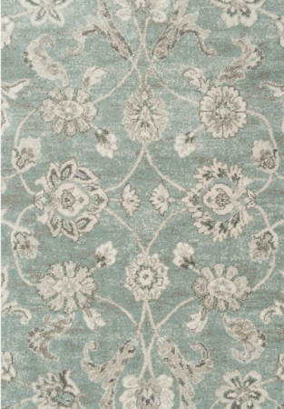 Covor Floral Living/Dormitor, Model Opus 54262/033, Turcoaz Deschis [6]