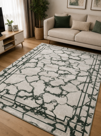 Covoare Living - Covor Frida 10457, Fabricat în Uzbekistan, Elegant pentru Living și Dormitor, Gri