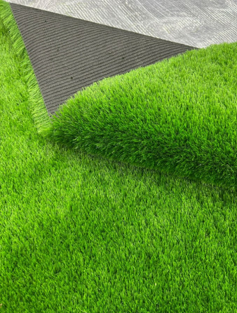 Gazon Artificial - Gazon Iarba Artificiala,Model Premium Terasa/Balcon/Loc de joaca, Model Harper 40 mm inaltime fir, Verde Natural