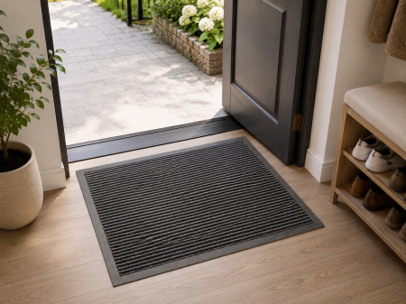 Covorase Intrare - Covor Intrare, Model Equateur 632/002 Gri inchis 60 x 80 cm