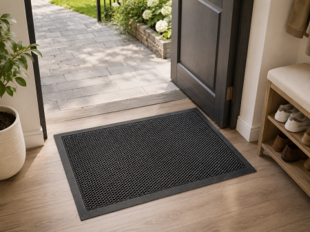 Covorase Intrare - Covor Intrare, Model 3D 626 Gri inchis 40 x 60 cm
