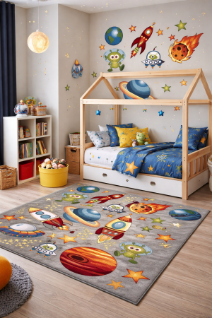 Covoare Copii - Covor Kolibri 11200/190, Model Dreptunghiular Copii, Gri